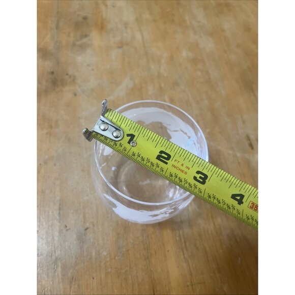 Scotch Whiskey Tumblers Set of 2 Etched Frosted Globe Glasses Glassware Bar - Picture 6 of 6